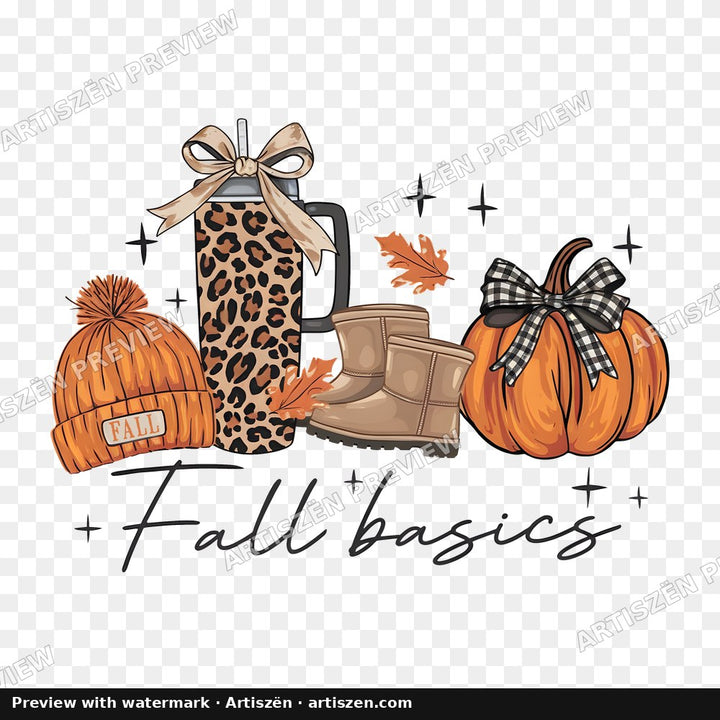Fall Basics Leopard Tumbler PNG preview