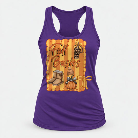 Fall Basics Stripes racerback tank in Purple Rush