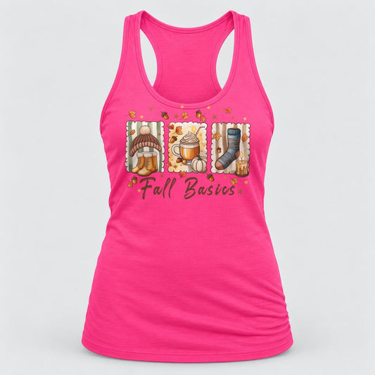 Fall Basics Trio racerback tank in Hot Pink