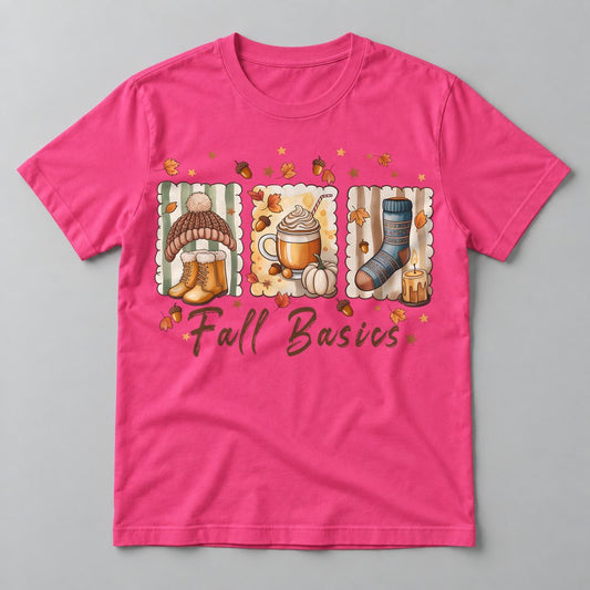 Fall Basics Trio tee in Hot Pink