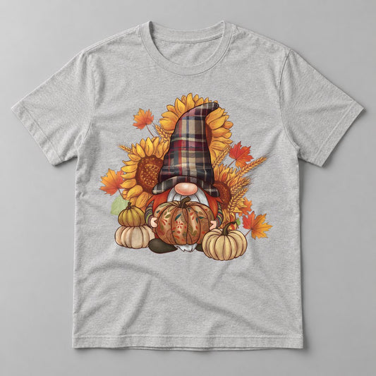 Fall Gnome tee in Athletic Heather