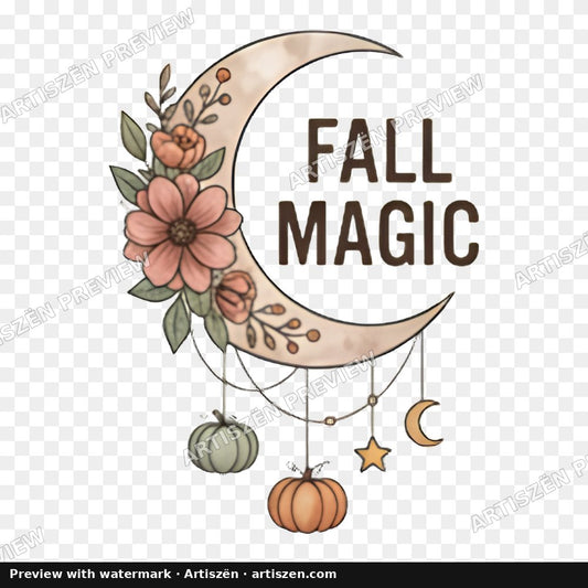 Fall Magic Moon PNG preview