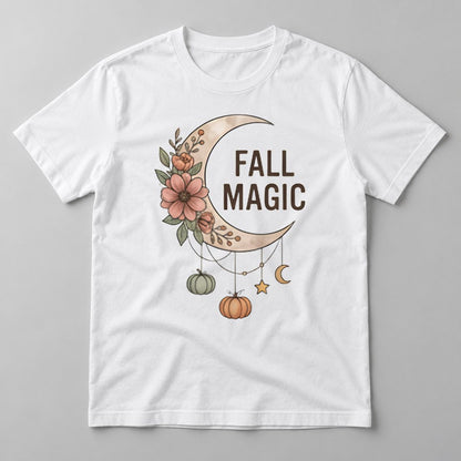 Fall Magic Moon tee in White
