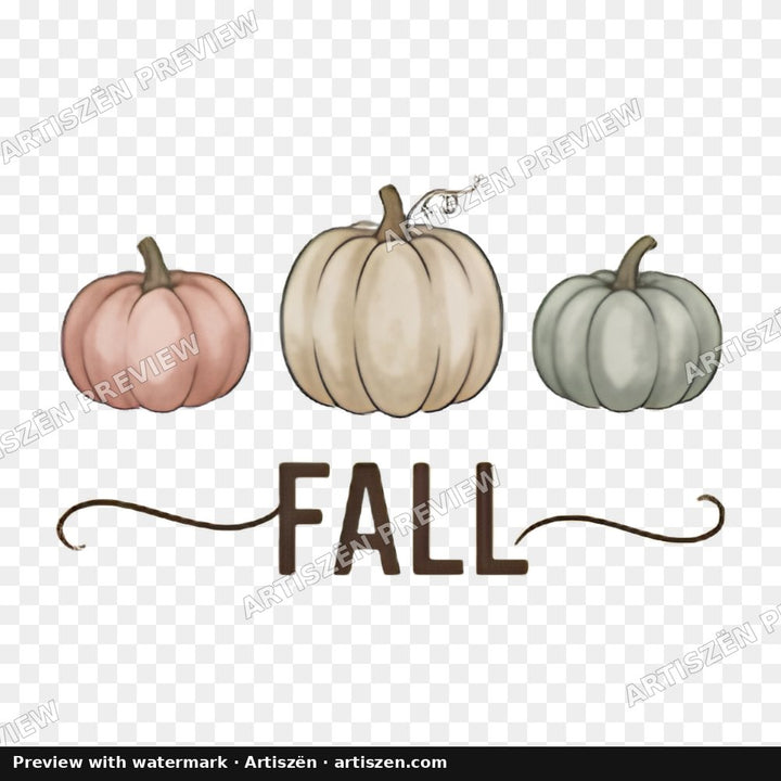 Fall Pumpkin Trio PNG preview