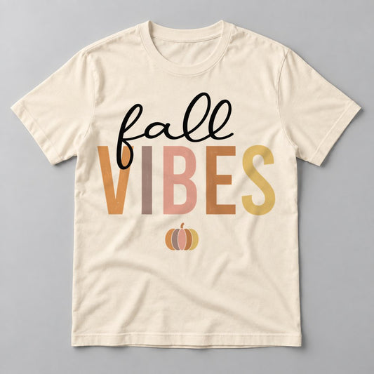 Fall Vibes Neutral tee in Natural