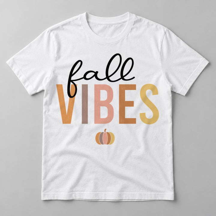 Fall Vibes Neutral tee in White