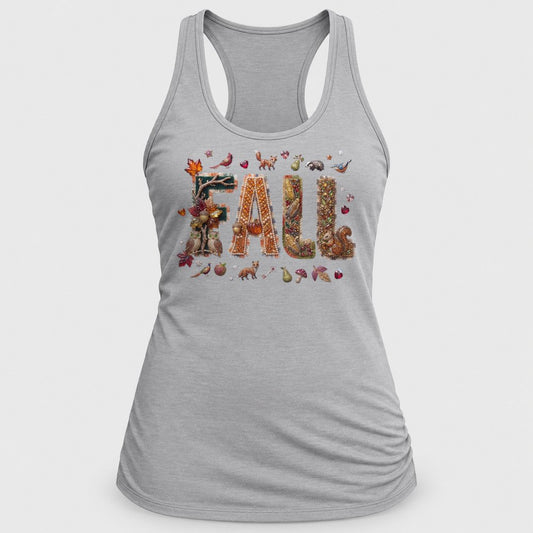 Fox & Owl Jewel Fall racerback tank in Silver