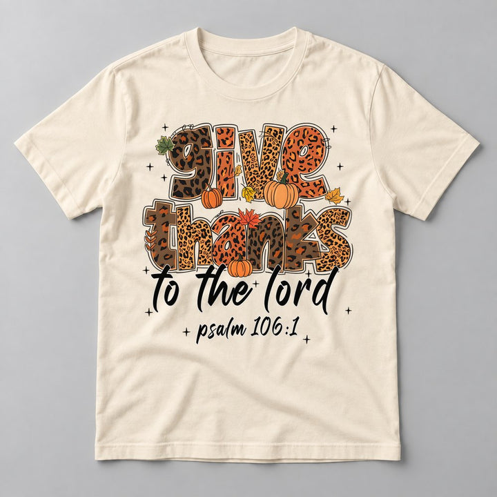 Give Thanks to the Lord tee in Natural