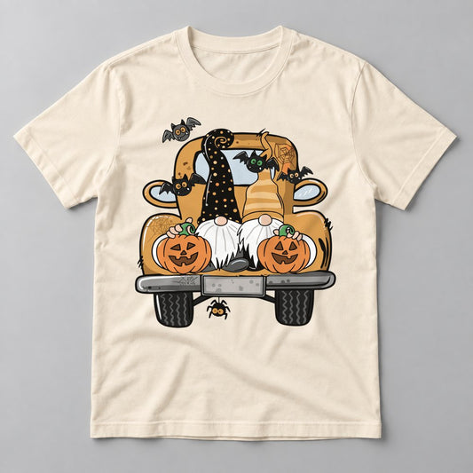 Gnome Halloween Truck tee in Natural