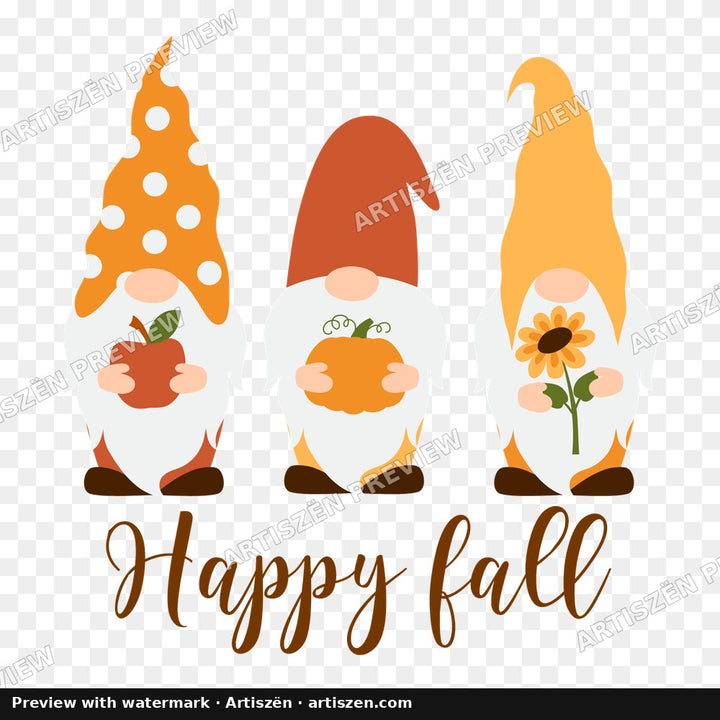 Happy Fall Gnomes PNG preview