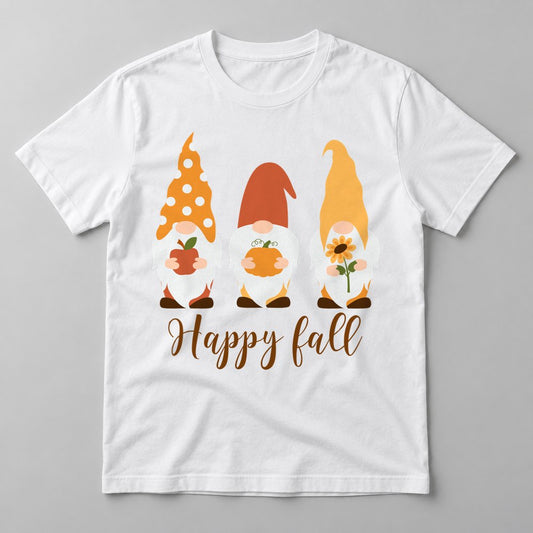 Happy Fall Gnomes tee in White