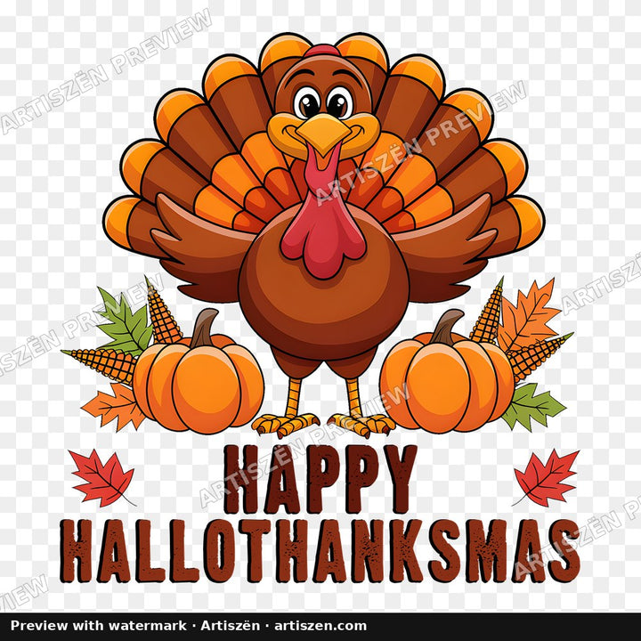 Happy Hallothanksmas PNG preview