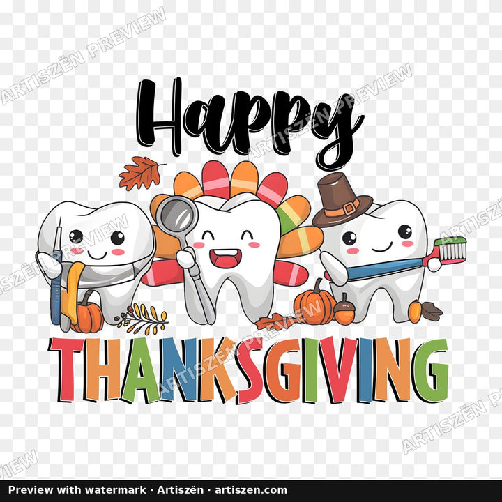 Happy Thanksgiving Teeth PNG preview