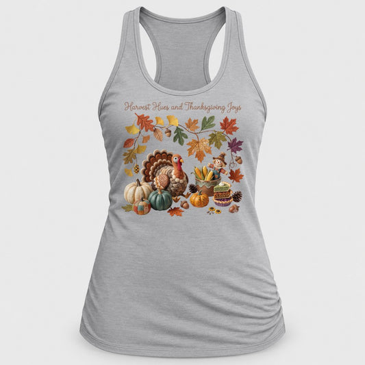 Harvest Hues Knit racerback tank in Silver