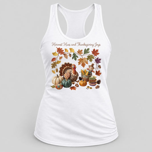 Harvest Hues Knit racerback tank in White