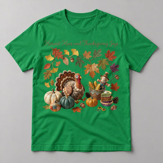 Harvest Hues Knit tee in Kelly Green
