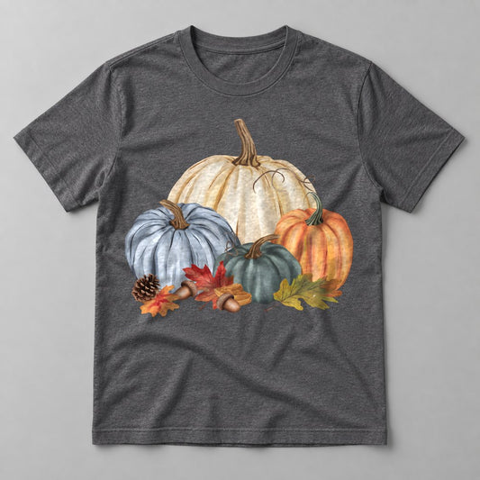 Heirloom Pumpkins tee in Dark Grey Heather