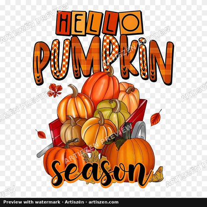 Hello Pumpkin Wagon PNG preview