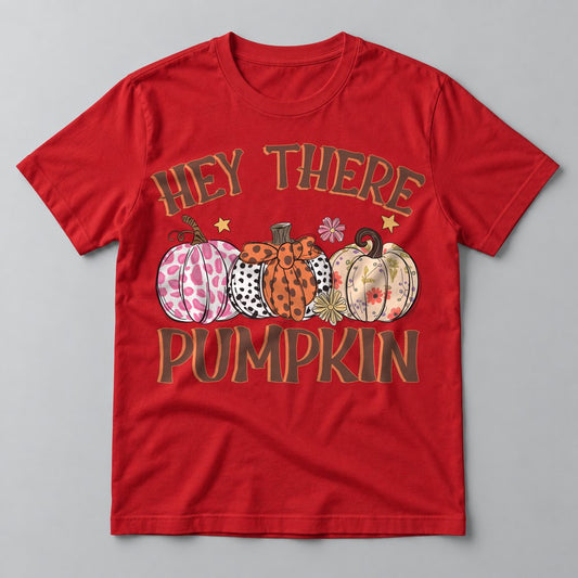 Hey There Pumpkin tee in Red