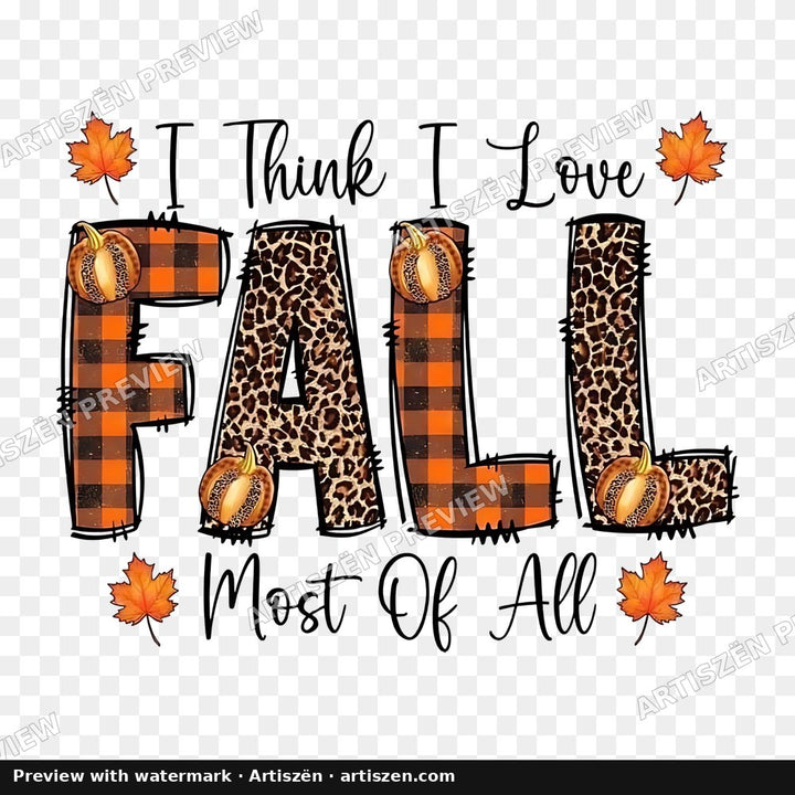 I Think I Love Fall Most of All PNG preview