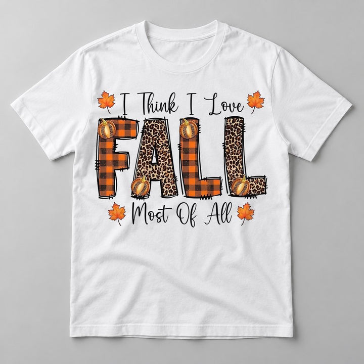 I Think I Love Fall Most of All tee in White