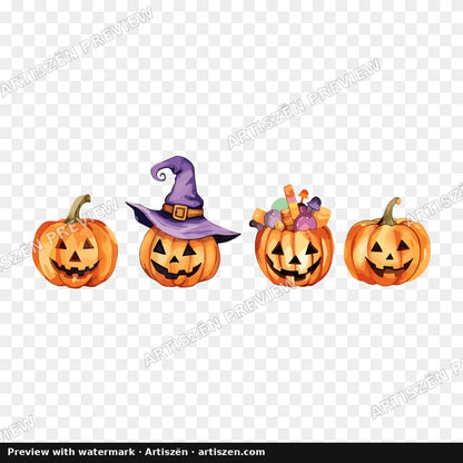 Jack-o-Lantern Row PNG preview