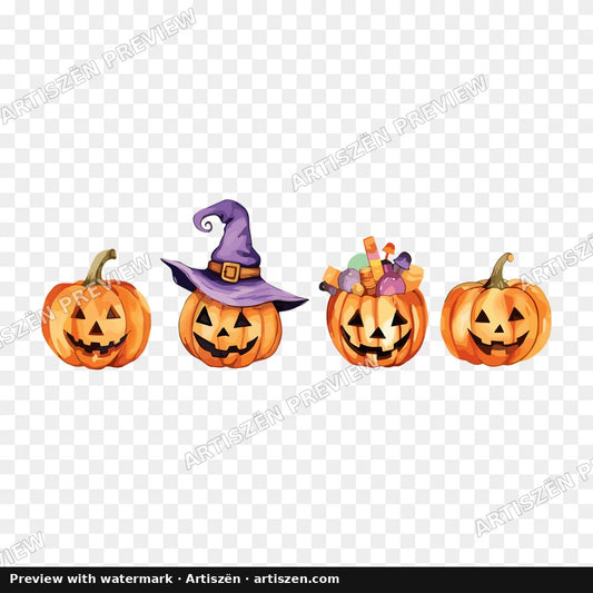 Jack-o-Lantern Row PNG preview