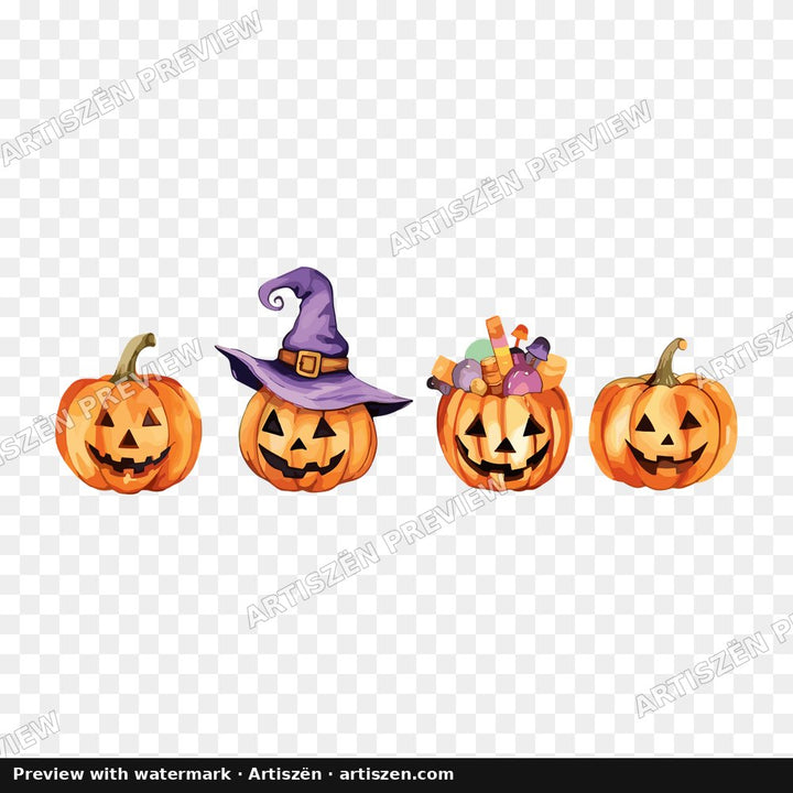 Jack-o-Lantern Row PNG preview