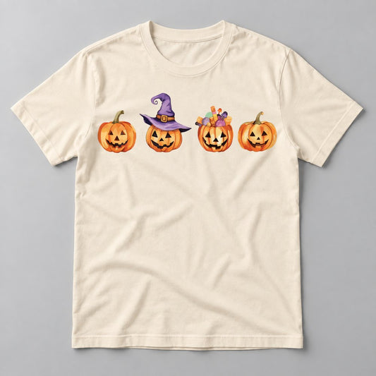 Jack-o-Lantern Row tee in Natural