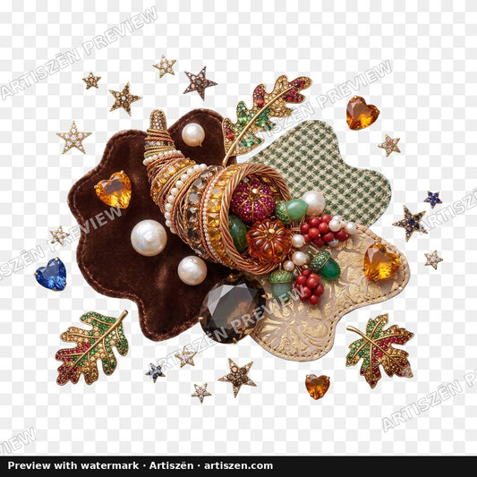 Jeweled Harvest Cornucopia PNG preview