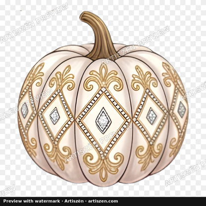 Jeweled White Pumpkin PNG preview