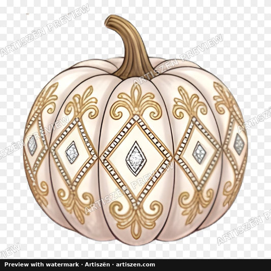 Jeweled White Pumpkin PNG preview