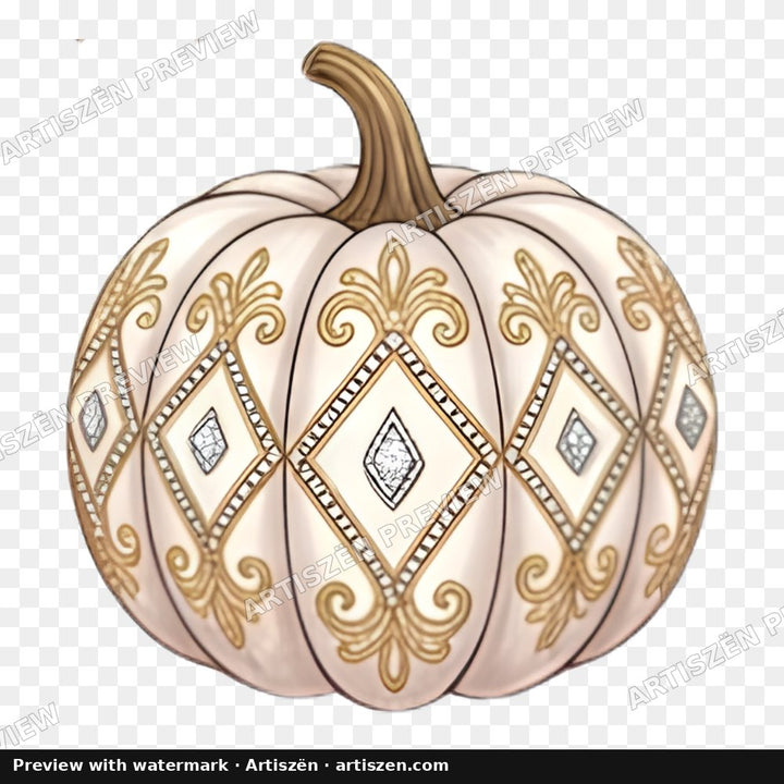 Jeweled White Pumpkin PNG preview
