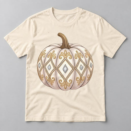 Jeweled White Pumpkin tee in Natural