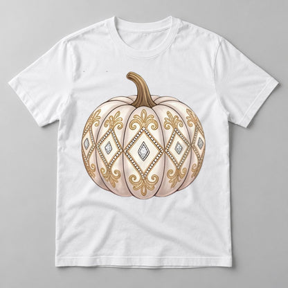 Jeweled White Pumpkin tee in White