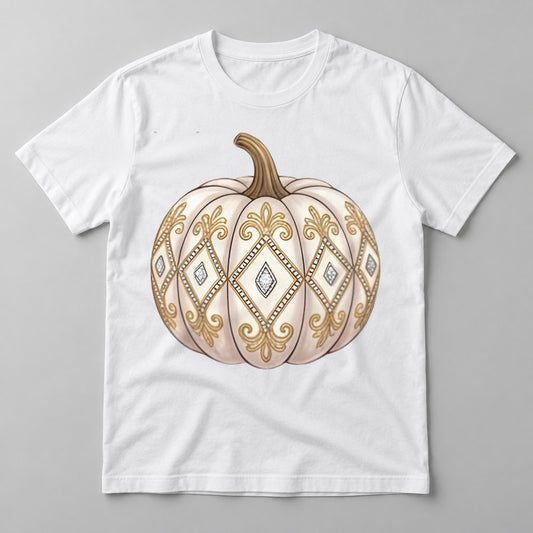Jeweled White Pumpkin tee in White