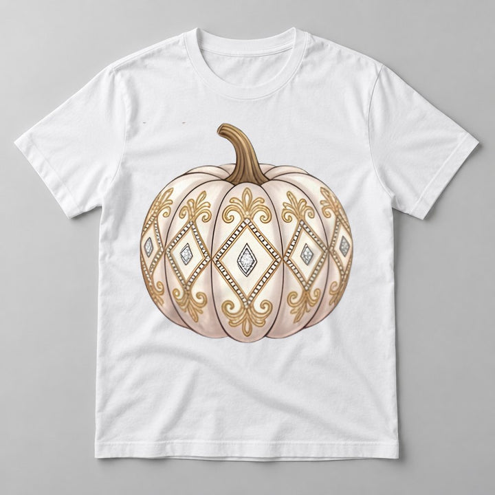 Jeweled White Pumpkin tee in White