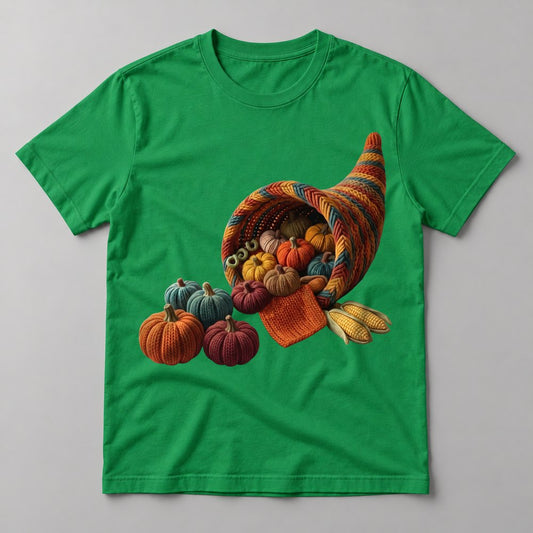 Knit Cornucopia tee in Kelly Green
