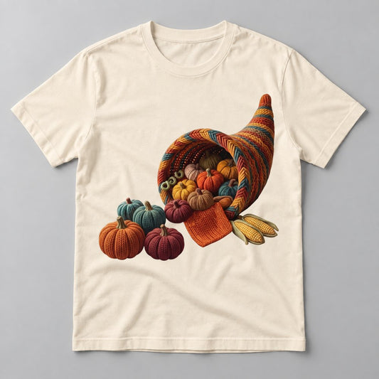 Knit Cornucopia tee in Natural