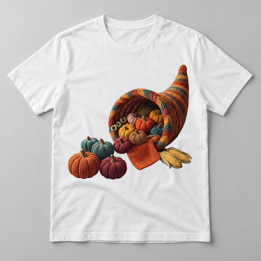 Knit Cornucopia tee in White