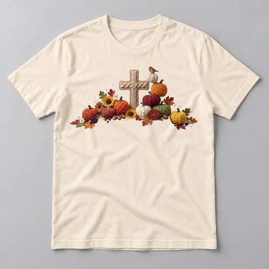 Knit Cross Harvest tee in Natural