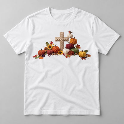Knit Cross Harvest tee in White