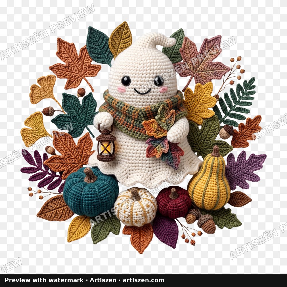 Knit Ghost Lantern PNG preview