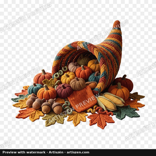 Knit Harvest Cornucopia PNG preview