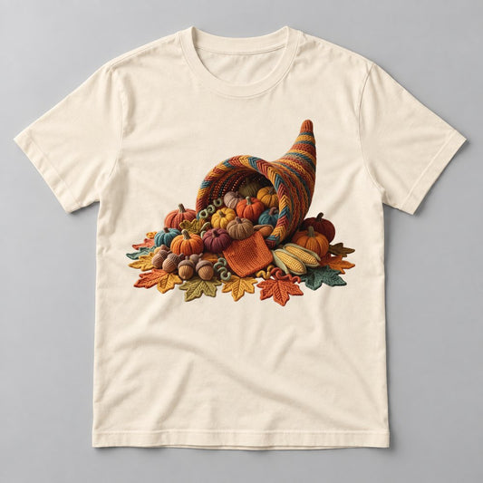 Knit Harvest Cornucopia tee in Natural