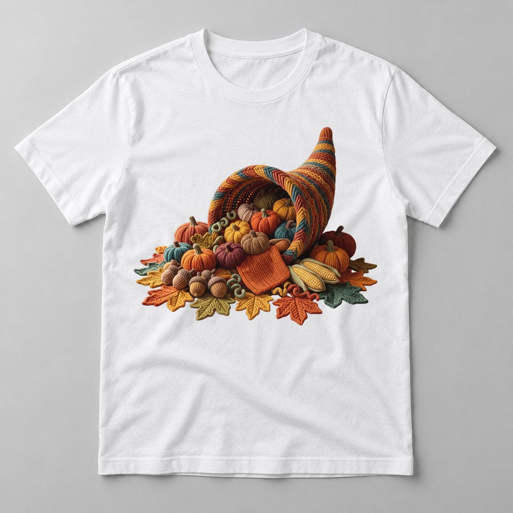 Knit Harvest Cornucopia tee in White
