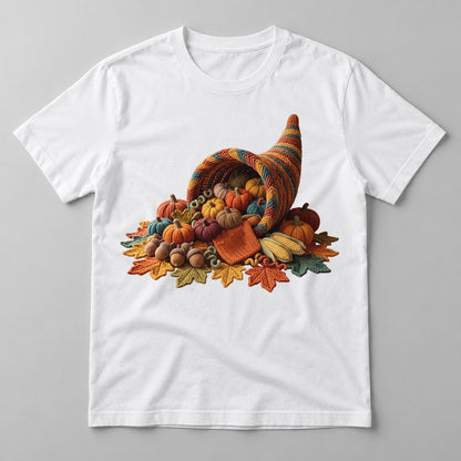 Knit Harvest Cornucopia tee in White