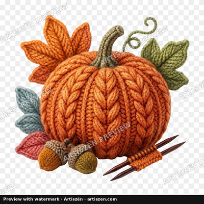 Knit Pumpkin PNG preview