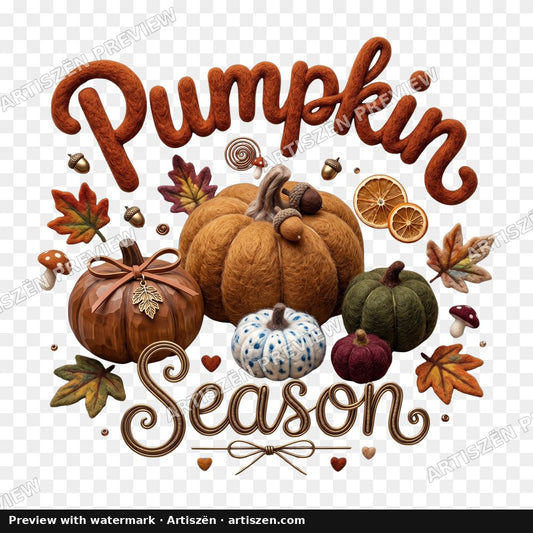 Knit Pumpkin Season PNG preview