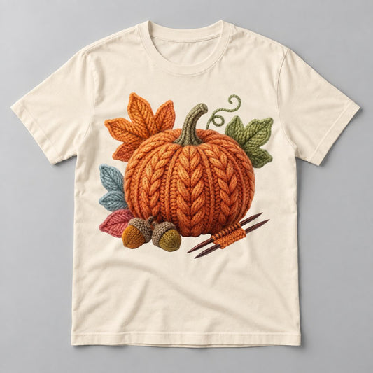 Knit Pumpkin tee in Natural